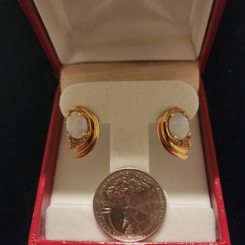 14K Yellow Gold Custom made Earrings (A108)